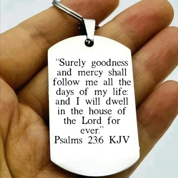 Bible cross Psalm HOT KEYCHAIN - Picture 1 of 1